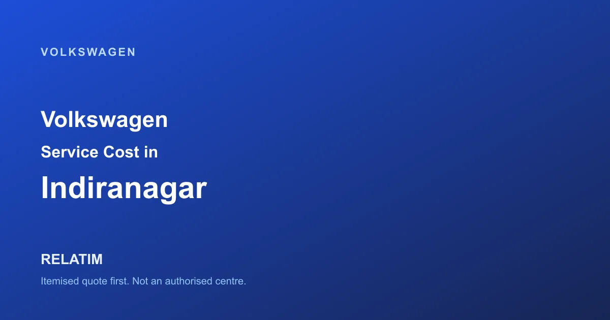 Volkswagen Service Cost in Indiranagar, Bangalore